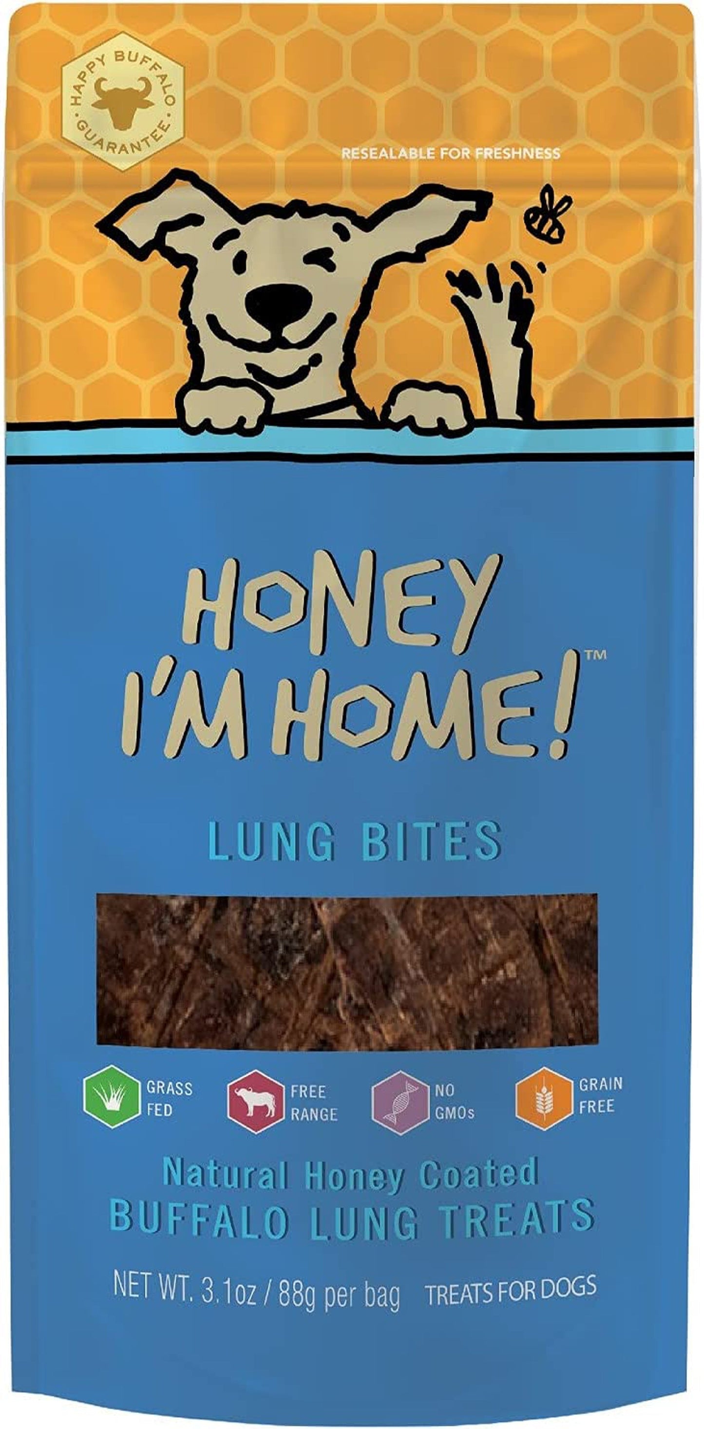 Honey Im Home Dog Buffalo Lung Bites 3,1oz,