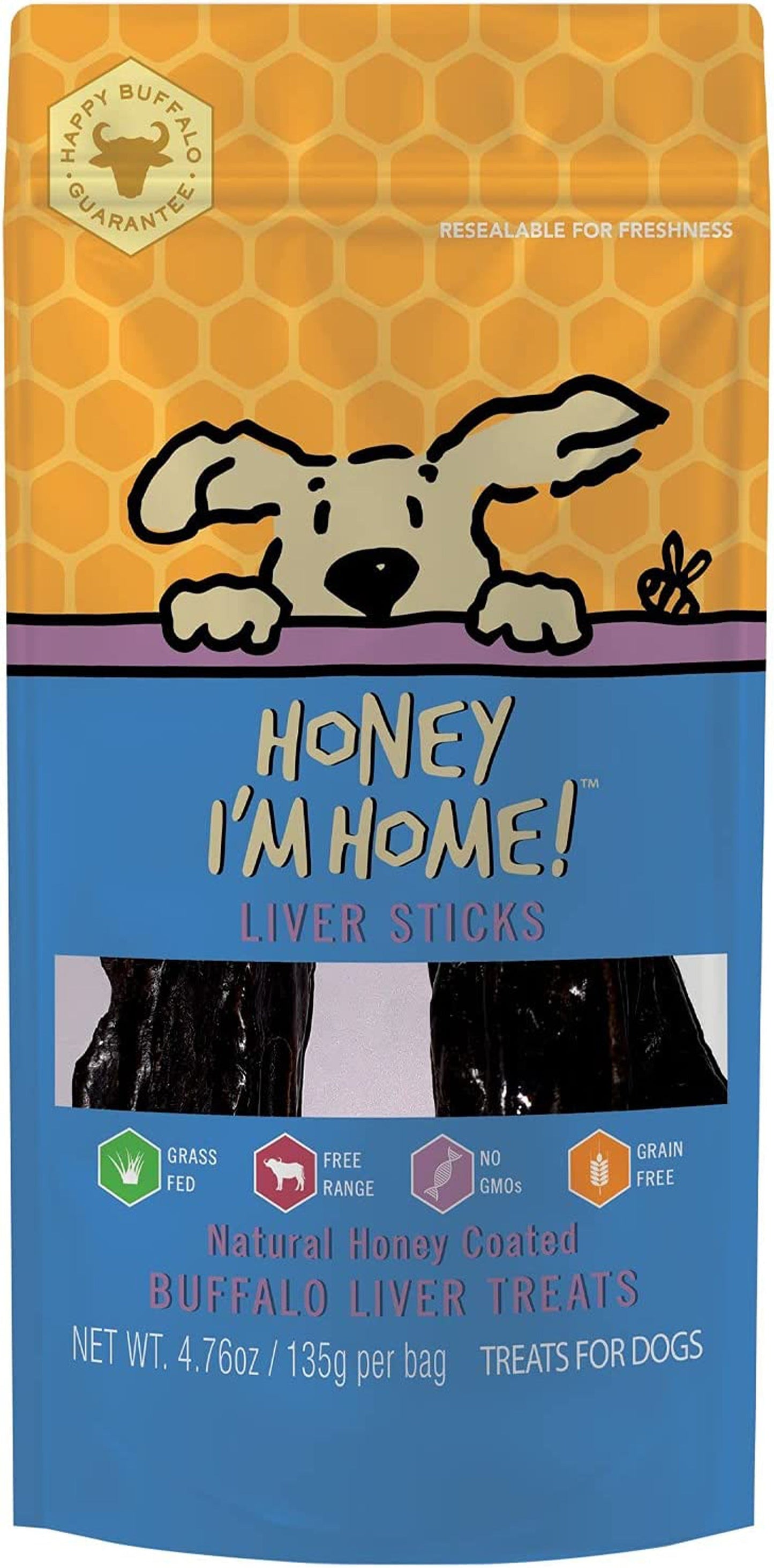 Honey Im Home Dog Buffalo Liver Sticks 4,76oz,