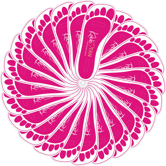 200 Pairs(400feets) Spray Tan Feet Pads Protectors in Pink Color For Sunless Spray Tanning