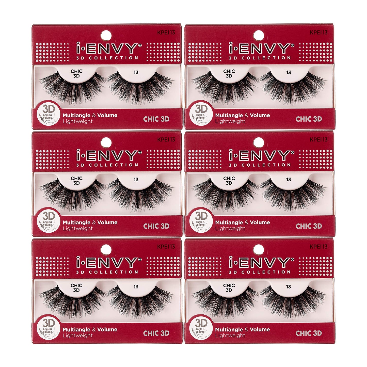 i-Envy 3D Glam Collection Multi-angle & Volume (6 PACK, KPEI13)