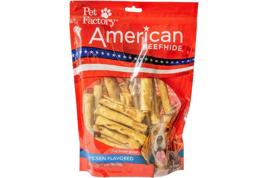 Pet Factory - American Beefhide Mini Rolls Flavored Dog Treats