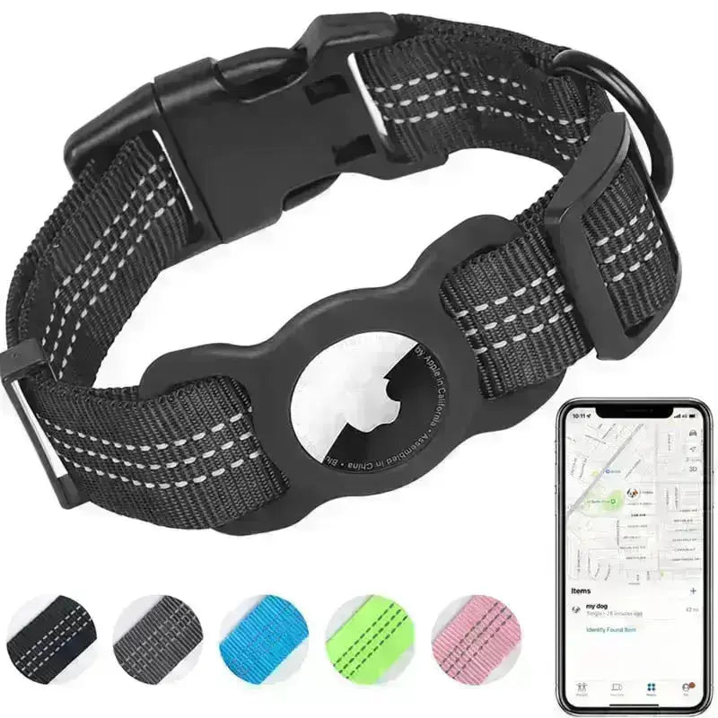 Lightweight AirTag Collar w/ Buckle - GPS Finder & Anti-Lost | GROOMY GROOMY
