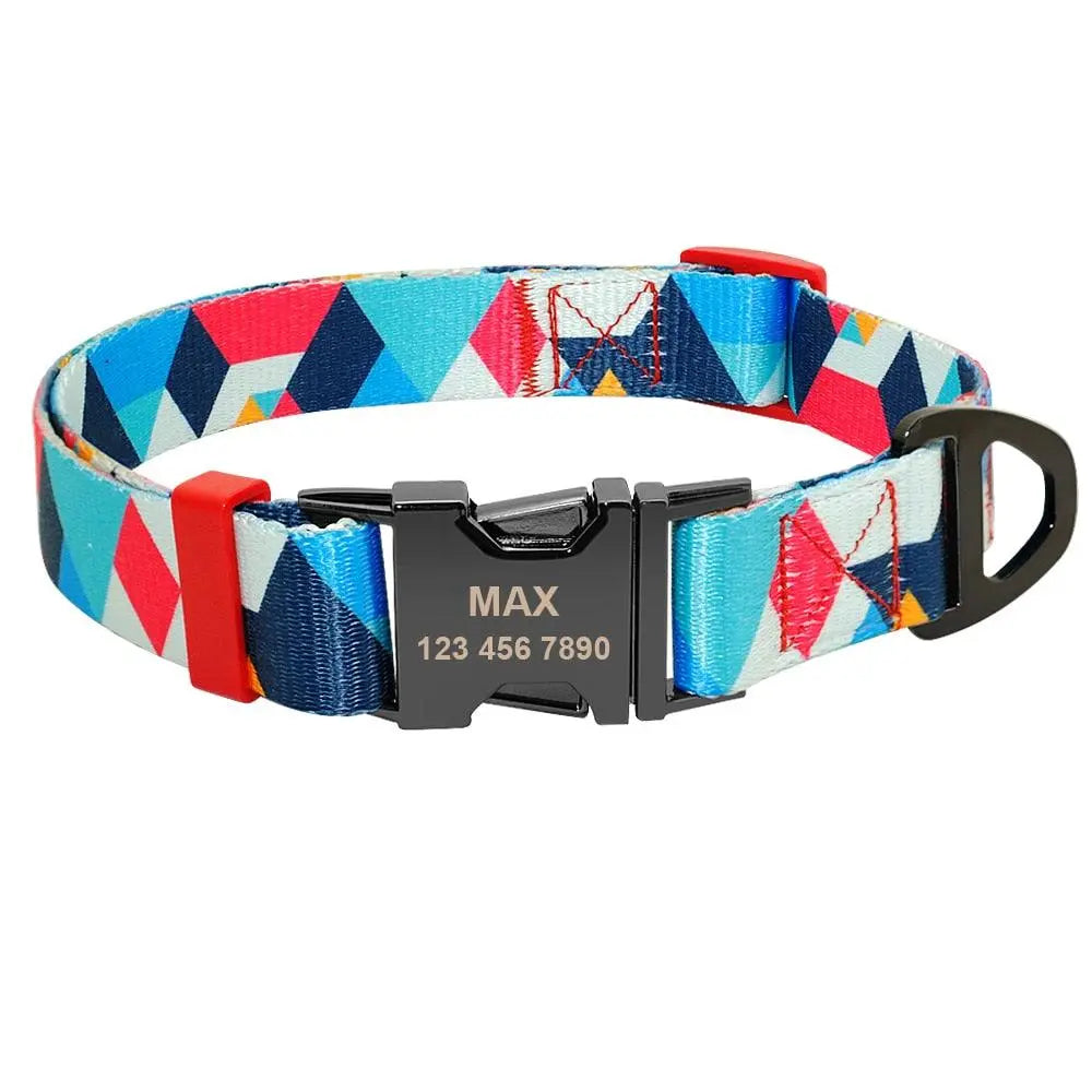 Custom Pet Collar w/ Patterns - Engrave Your Pet's ID GROOMY
