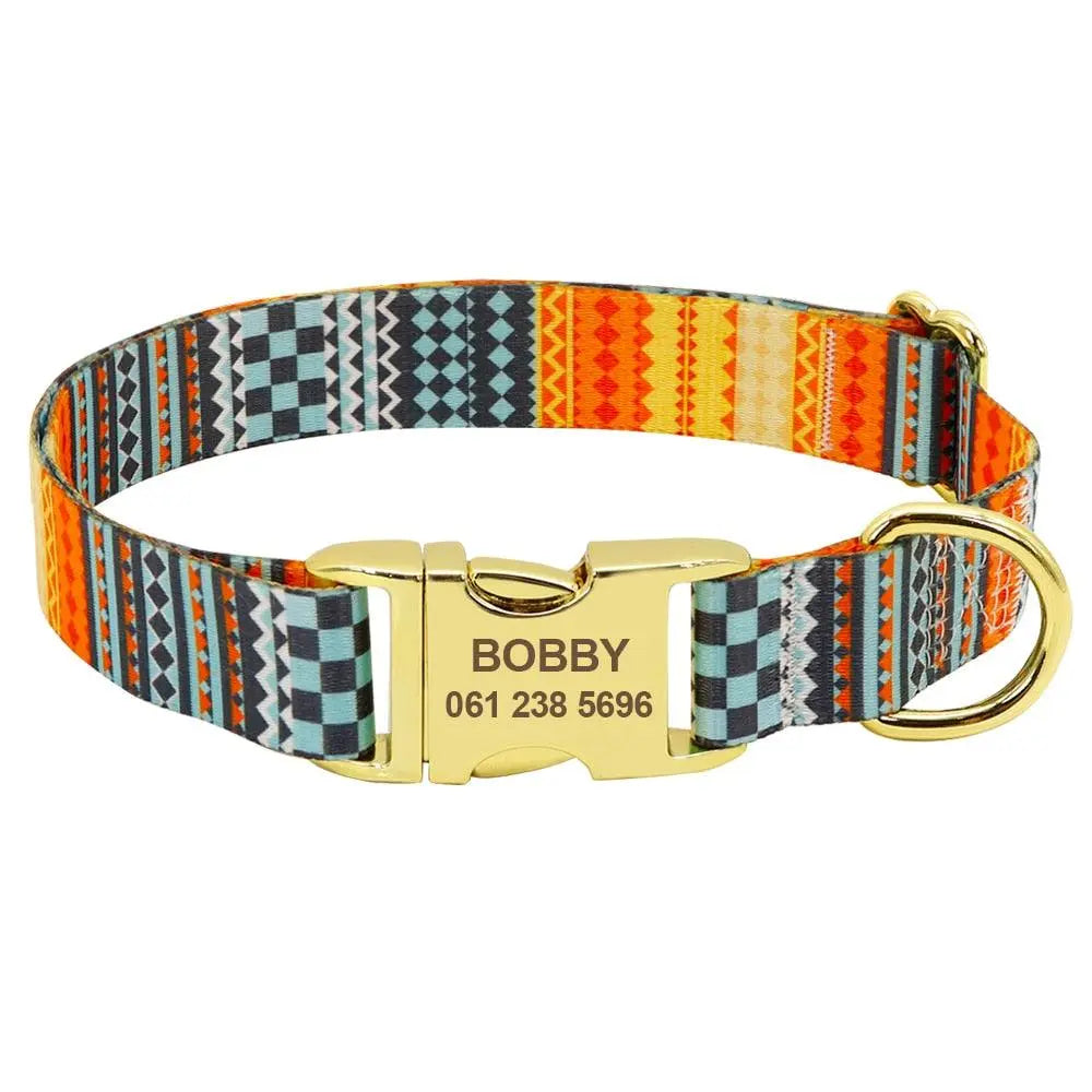 Custom Pet Collar w/ Patterns - Engrave Your Pet's ID GROOMY