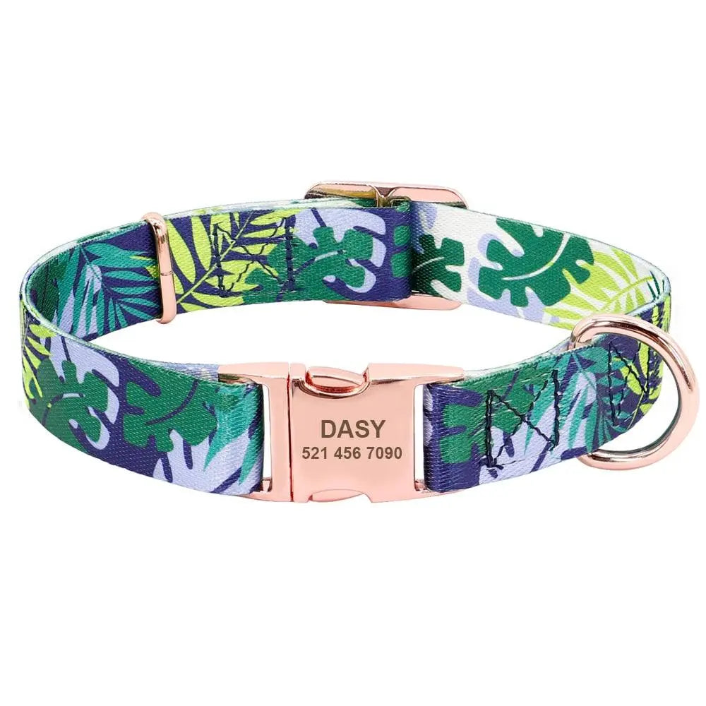Custom Pet Collar w/ Patterns - Engrave Your Pet's ID GROOMY