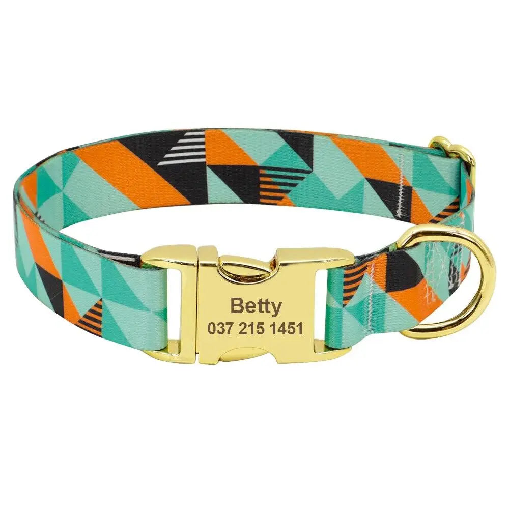 Custom Pet Collar w/ Patterns - Engrave Your Pet's ID GROOMY