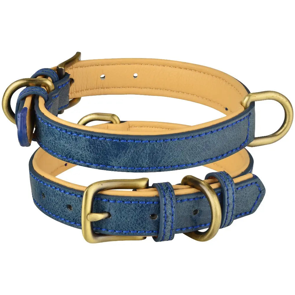 Dog Leather Collar - Premium Genuine Leather GROOMY