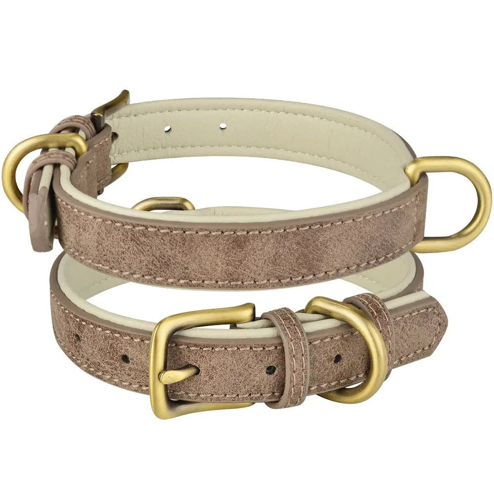 Dog Leather Collar - Premium Genuine Leather GROOMY