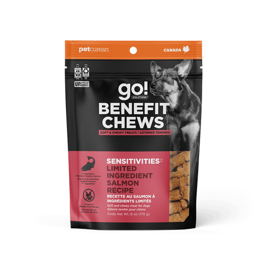 Go! Benefit Chews Sensitivities Limited Ingredient Soft and Chewy Treats Salmon Recipe For Dogs