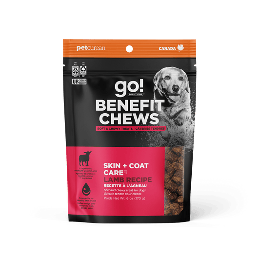 Go! Benefit Chews Skin + Coat Soft and Chewy Treats Lamb Recipe For Dogs