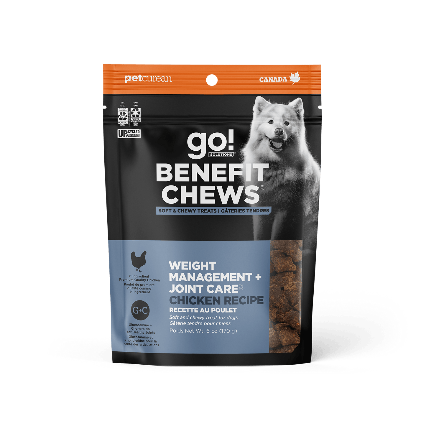 Go! Benefit Chews Weight Management + Joint Care Soft and Chewy Treats Chicken Recipe For Dogs