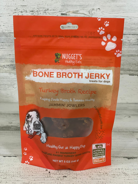 Nugget's Turkey Bone Broth Jammin' Jowlers Jerky