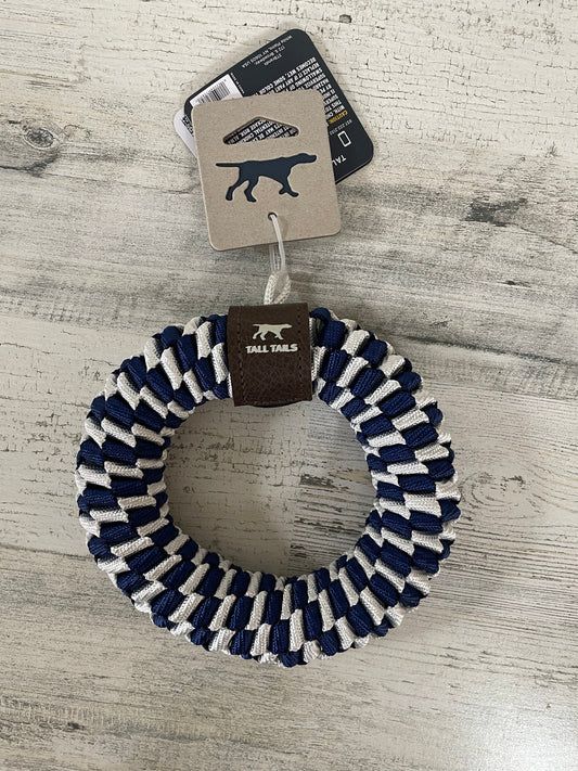Tall Tails Braided Ring Navy 6"