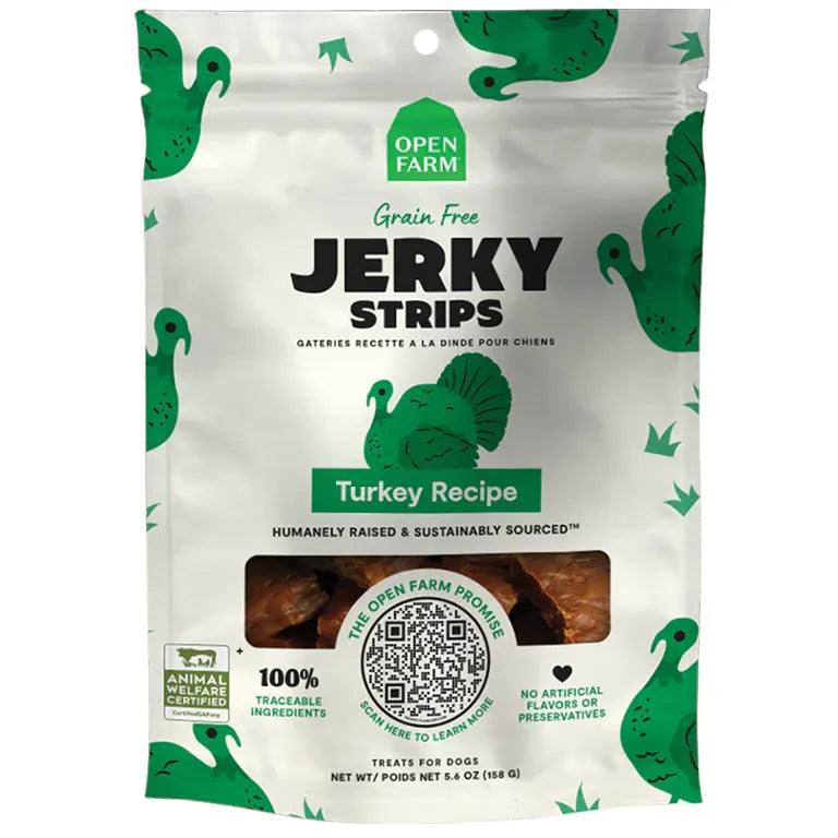 Open Farm Grain-Free Turkey Jerky Strips Dog Treats