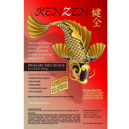 Kenzen Koi Food Primary Diet Floating, 7mm Pellet — 10 Pound Bag