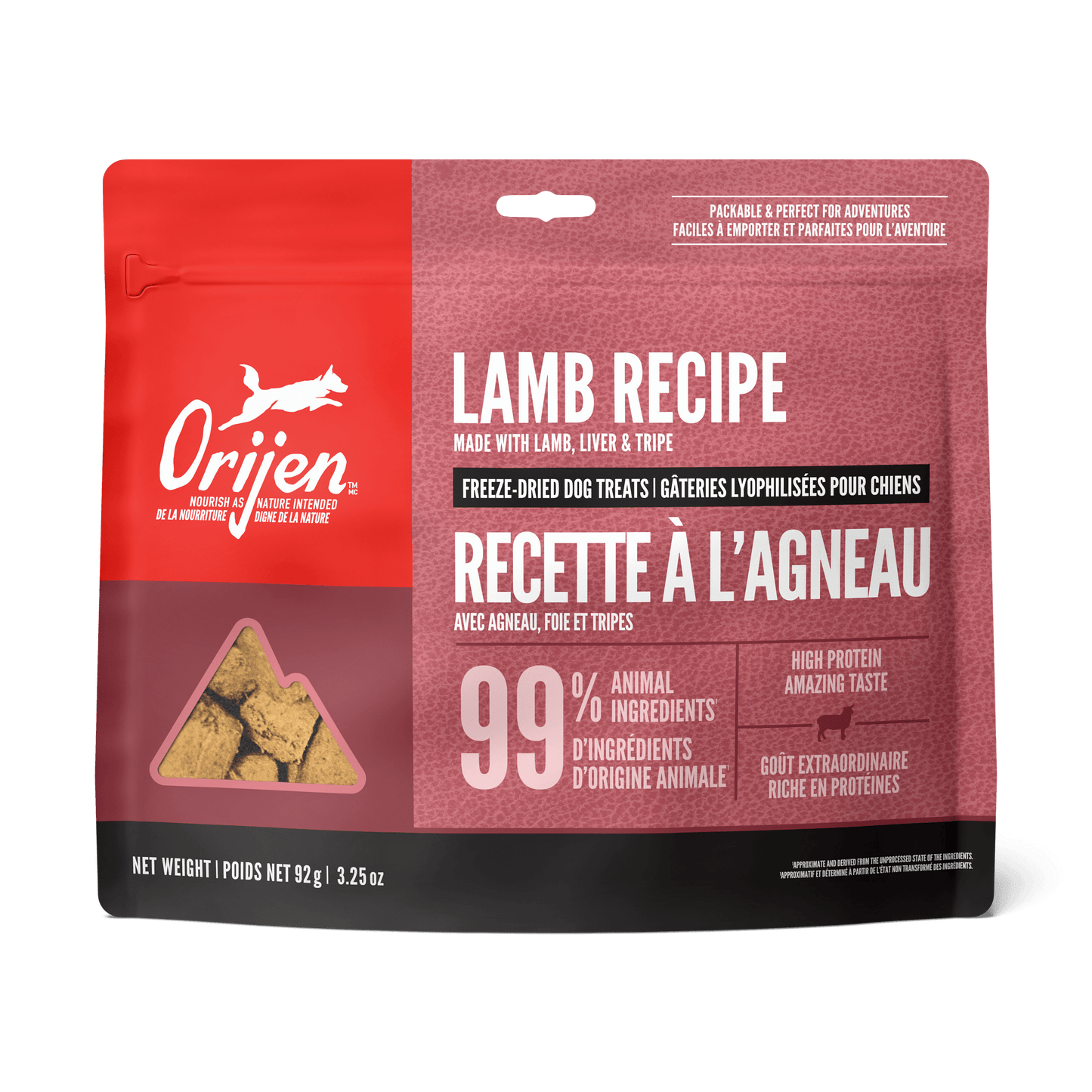 Orijen Freeze-Dried Dog Treats Grass-Fed Lamb Formula