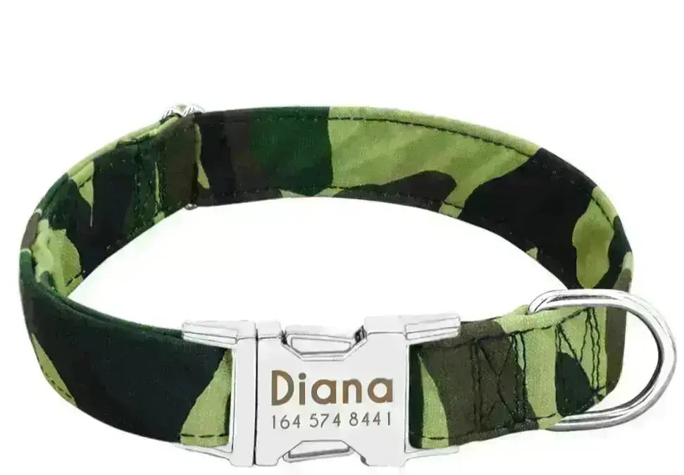 Personalized Dog Collar w/ Patterns - Engrave Your Pet's ID GROOMY