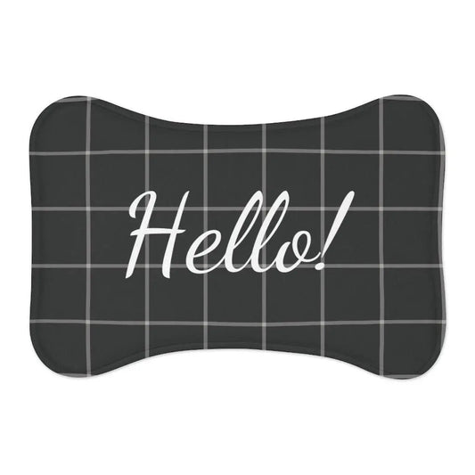 Personalize Pet Food Mat - Black Stripes Patterns GROOMY