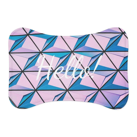 Personalize Pet Food Mat - Pink Diamonds Patterns GROOMY