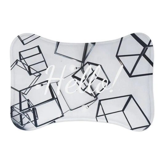 Personalize Pet Food Mat - Square Patterns GROOMY