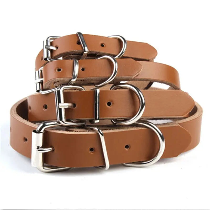Premium Leather Collar - Brown & Black GROOMY