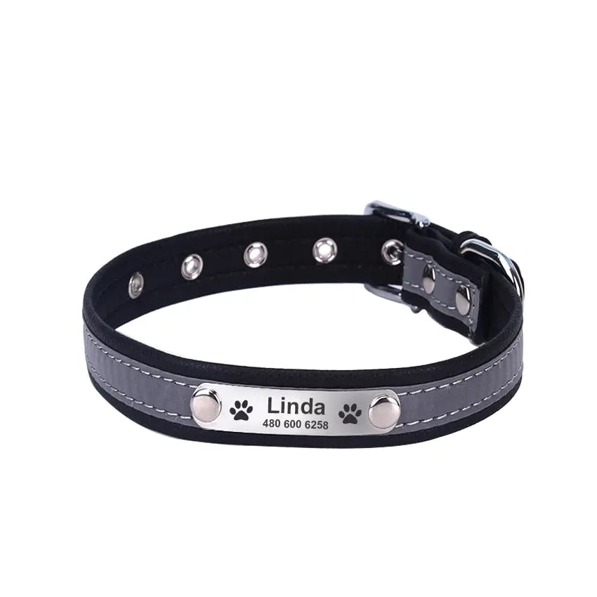 Reflective Dog Collars - Engrave Your Pet's ID GROOMY