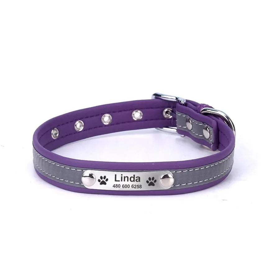 Reflective Dog Collars - Engrave Your Pet's ID GROOMY