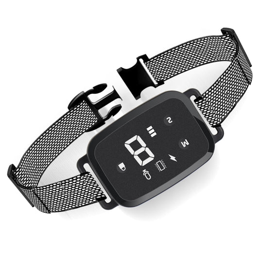 Smart Automatic Anti Barking Dog Collar HD Digital Display IP67 Waterproof Collar For Dog Rechargeable Bark Stopper Stop Barking GROOMY