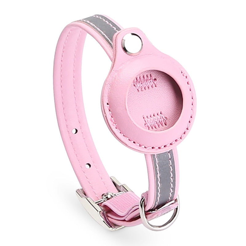 AirTag Cat Leather Collar - GPS Finder & Anti-Lost GROOMY
