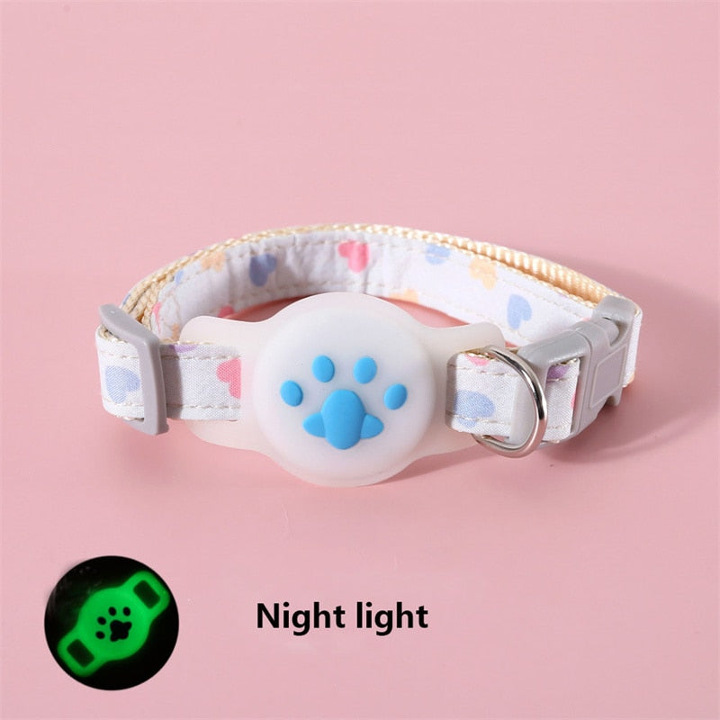 Cute Cartoon Noctilucent Adjustable Collar For Apple Airtag Location Tracker Dog Cat Anti-lost Protection Case For Airtag Collar GROOMY