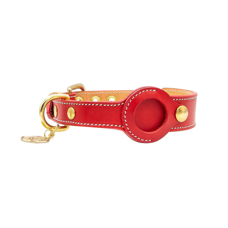 AirTag Leather Collar - Style A GROOMY