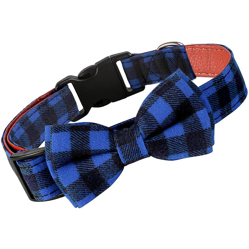 Bow Tie Plaid Pet Collar GROOMY