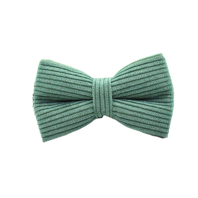 Dark Green Corduroy Dog Collar And Leash Set With Engraved Nameplate GROOMY