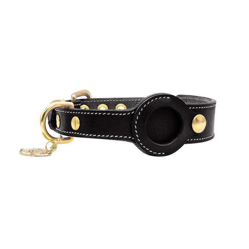 AirTag Leather Collar - Style A GROOMY