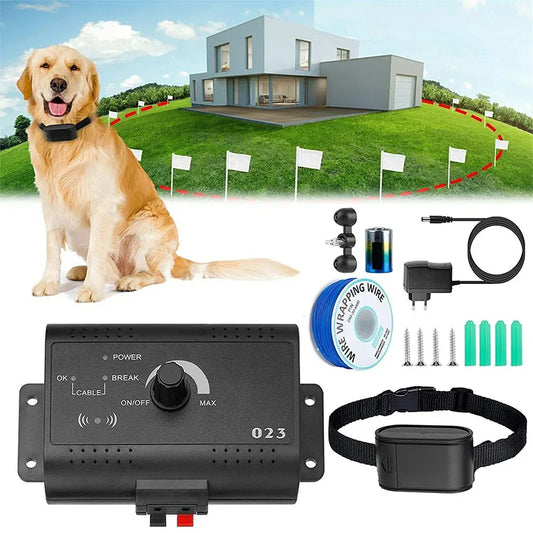 Invisible Wireless Electric Dog Fence System Outdoor Dog Training Remote Control Beep Dog Shock Collar Electric Pet Fence GROOMY