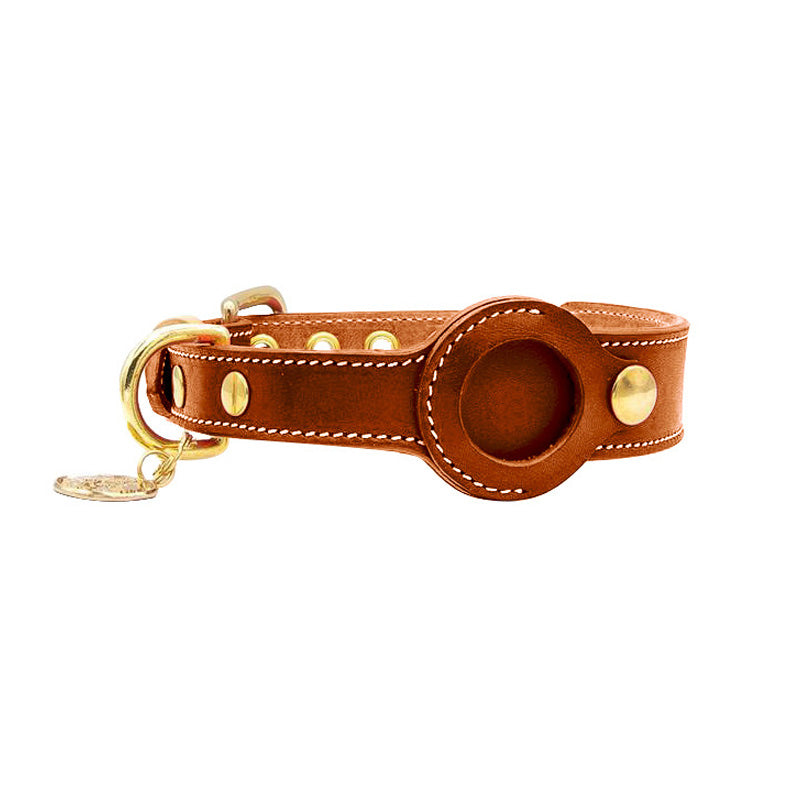 AirTag Leather Collar - Style A GROOMY