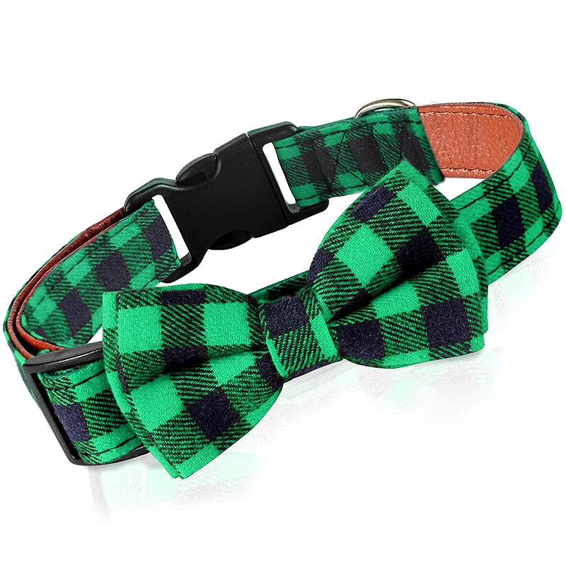 Bow Tie Plaid Pet Collar GROOMY