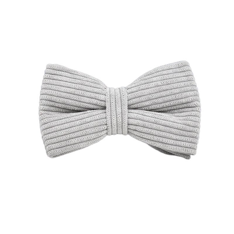 Light Grey Corduroy Dog Collar And Leash With Custom Engraved Nameplate GROOMY