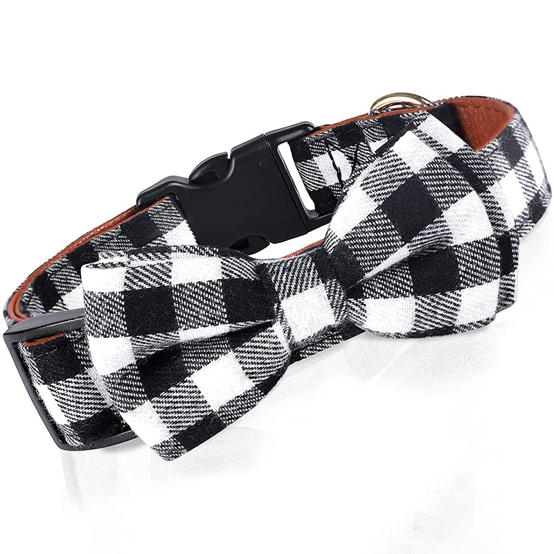 Bow Tie Plaid Pet Collar GROOMY