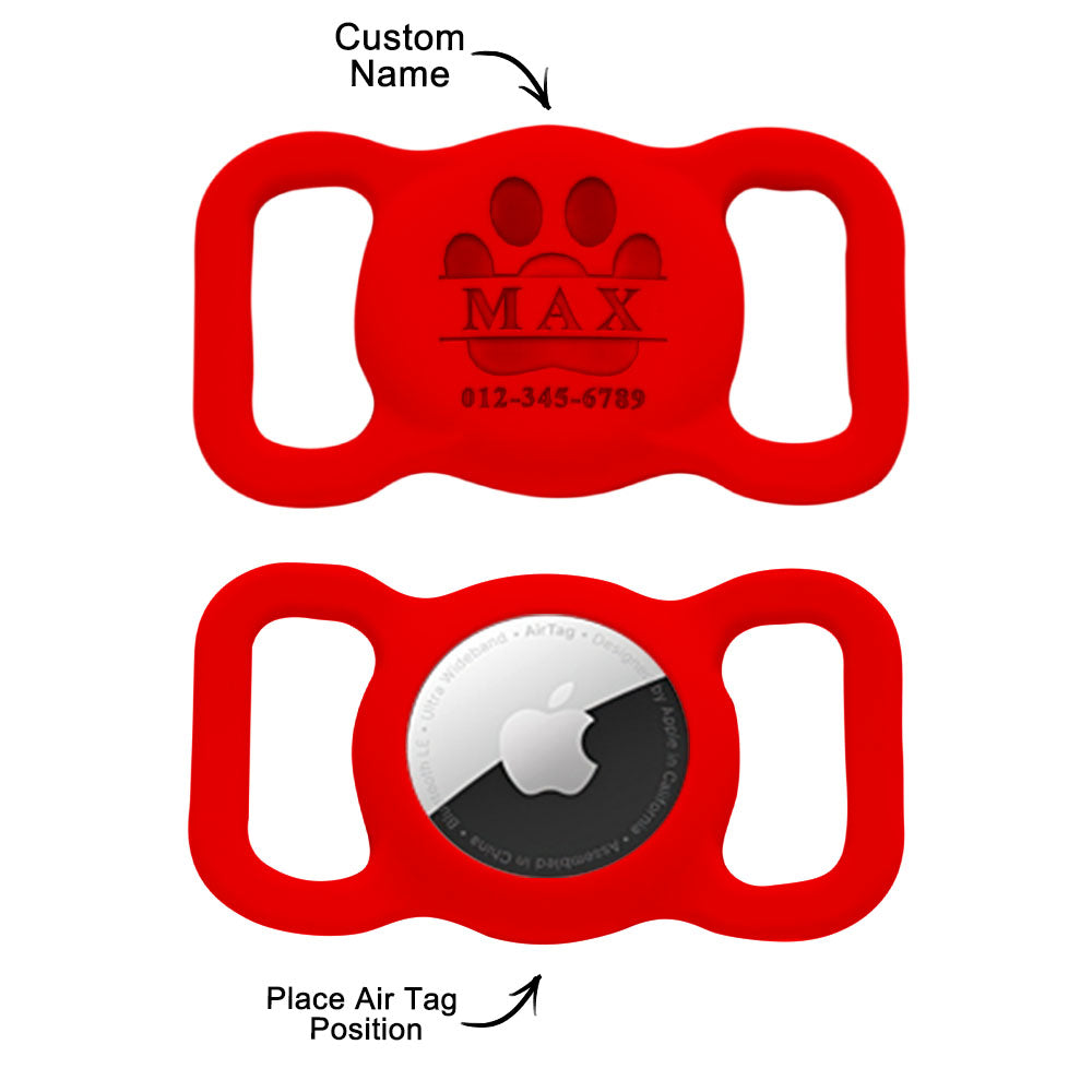 Custom Engraved Air Tag Holder Cute Pet Gift for Pet Owners