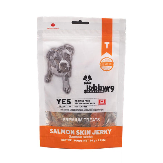 Tubby K9 Tasty Dog Treats Salmon Skin Jerky
