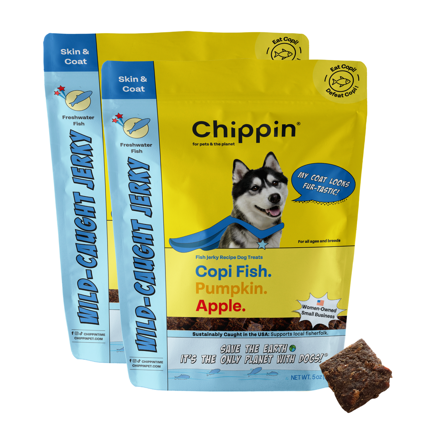 Wild-Caught Fish Jerky Dog Treats, 2-pack