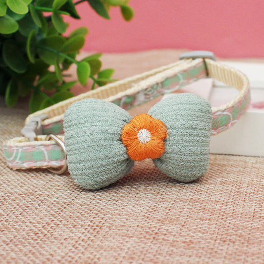 Pet Collar Anti Lock Safety Collar with Bow Tie Adjustable Collar Pet Lover Gift