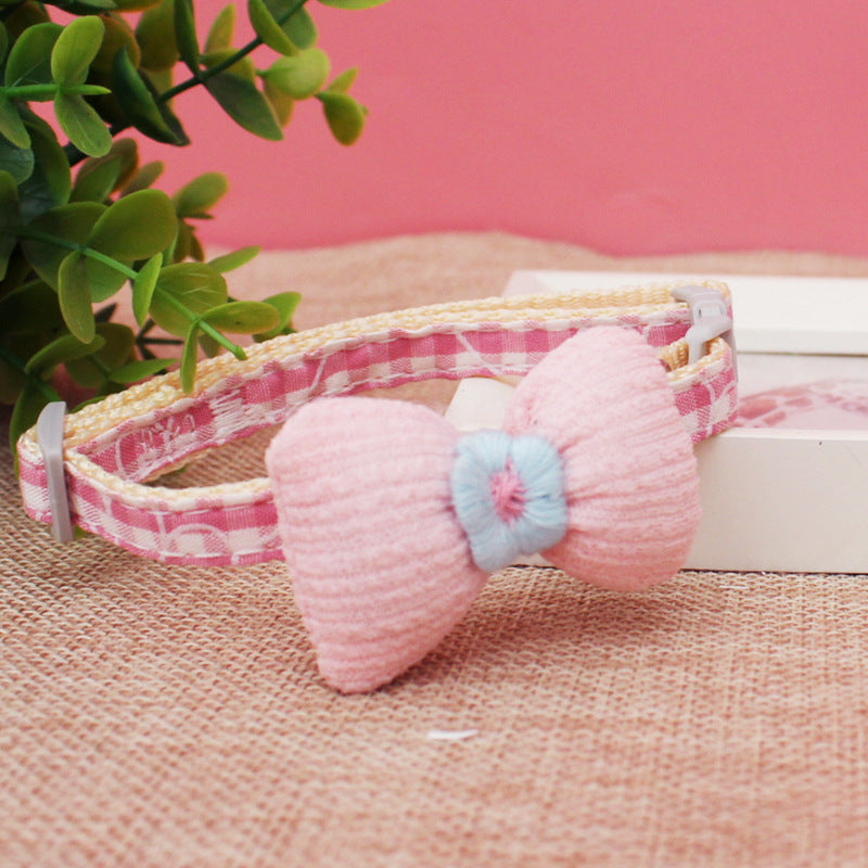 Pet Collar Anti Lock Safety Collar with Bow Tie Adjustable Collar Pet Lover Gift
