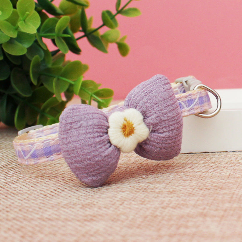 Pet Collar Anti Lock Safety Collar with Bow Tie Adjustable Collar Pet Lover Gift