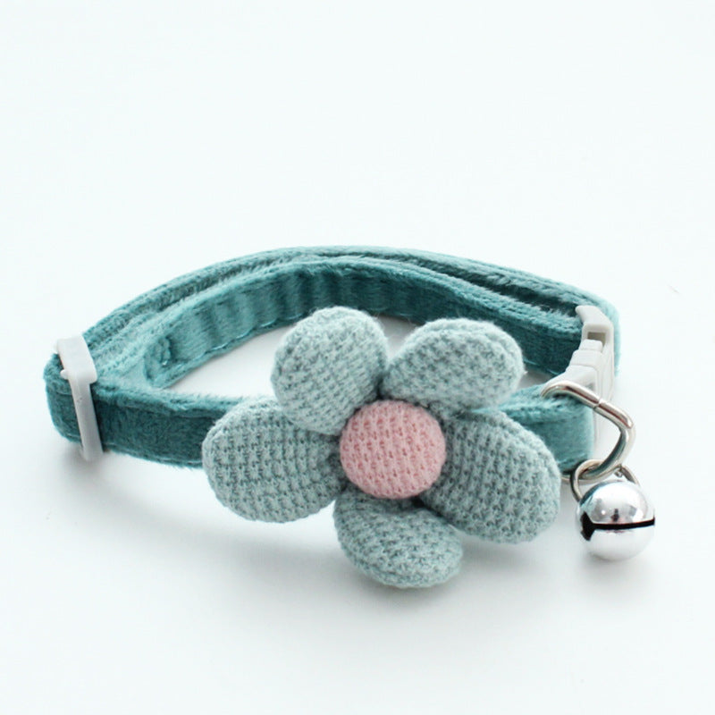 Pet Collar Anti Lock Safety Collar with Flower Adjustable Collar Pet Lover Gift