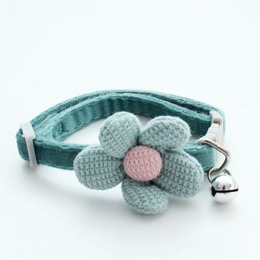 Pet Collar Anti Lock Safety Collar with Flower Adjustable Collar Pet Lover Gift