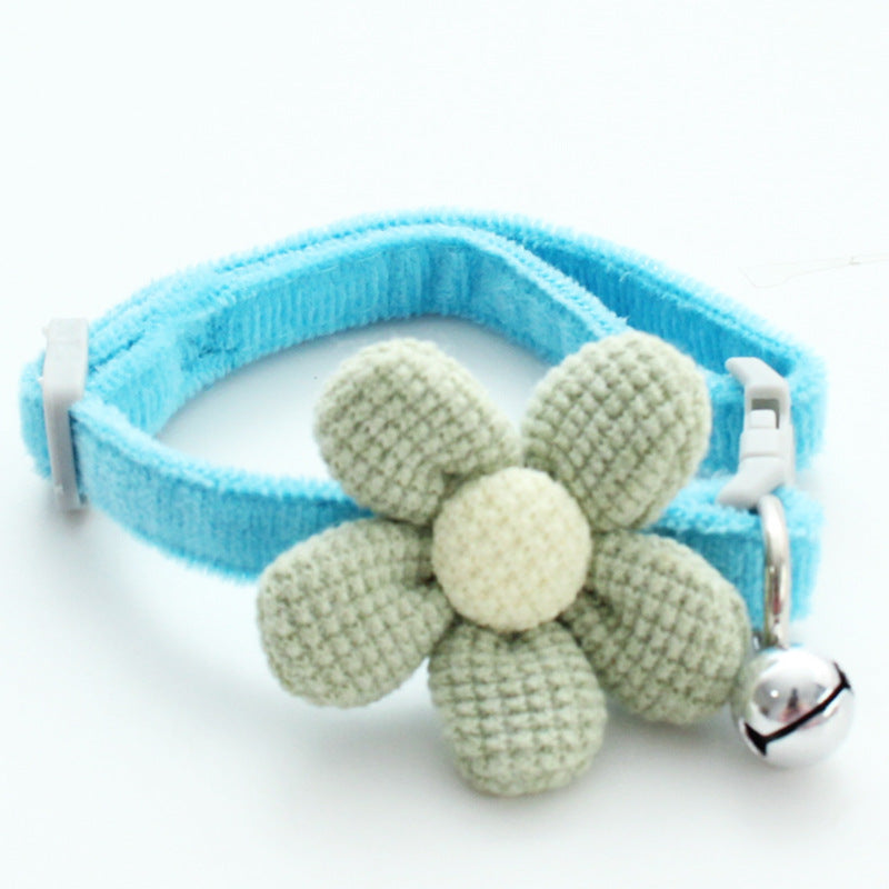 Pet Collar Anti Lock Safety Collar with Flower Adjustable Collar Pet Lover Gift