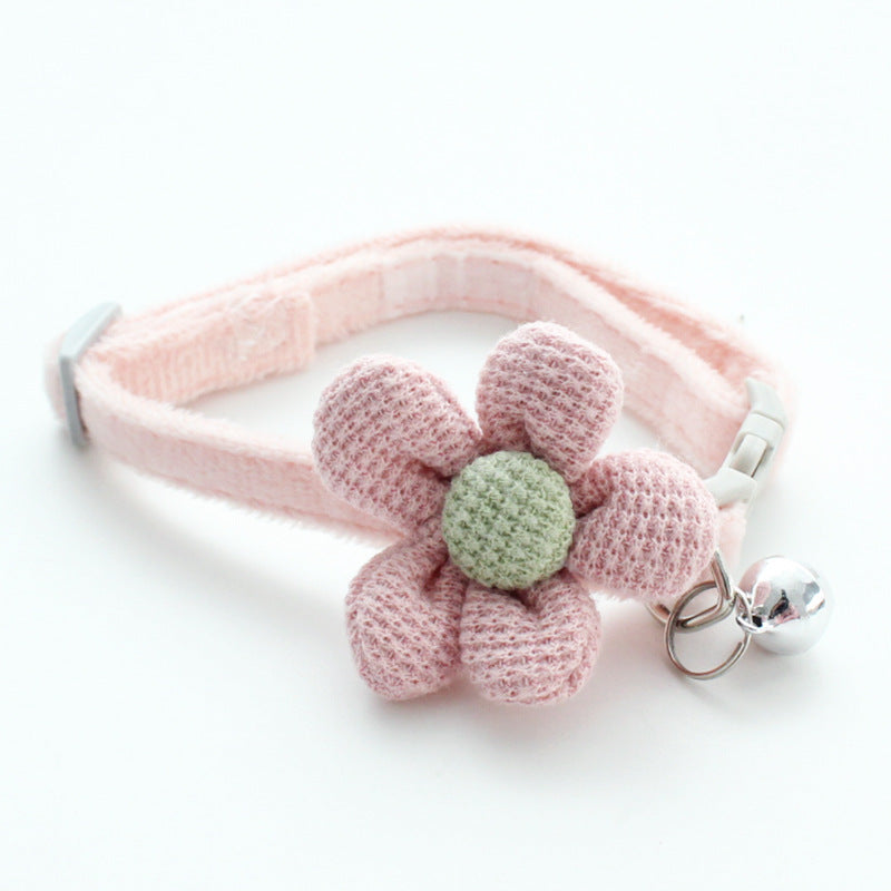Pet Collar Anti Lock Safety Collar with Flower Adjustable Collar Pet Lover Gift