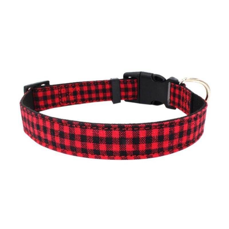 Buffalo Check Dog Collar